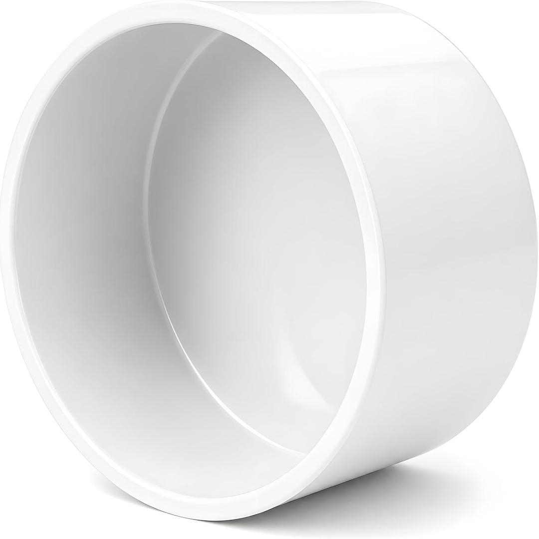 1 Pc 8 Inch PVC End Cap Fitting, SCH40 PVC Pipe Cap for 8.625 in OD Pipe, Heavy Duty White Socket Pipe End Cap for Plumbing, Irrigation, DIY Furniture & Garden Frames