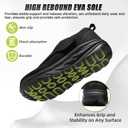 Women's Orthopedic Diabetic Wide Walking Shoes: Arch Support Orthotic Ankle Foot Pain Relief Neuropathy High Arch Slip On, Plantar Fasciitis Bunions Recovery Outdoor Driving Loafers Black Size 6.5