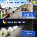 Solar Lights Outdoor, Wireless 100 LED Solar Motion Sensor Lights Waterproof Security Wall Lighting Outside for Front Door, Backyard, Steps, Garage, Garden (2000LM, 4PACK)
