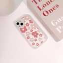 Lovmooful for iPhone 13 Case Cute Flower Floral with Love Lens-Pink Flower