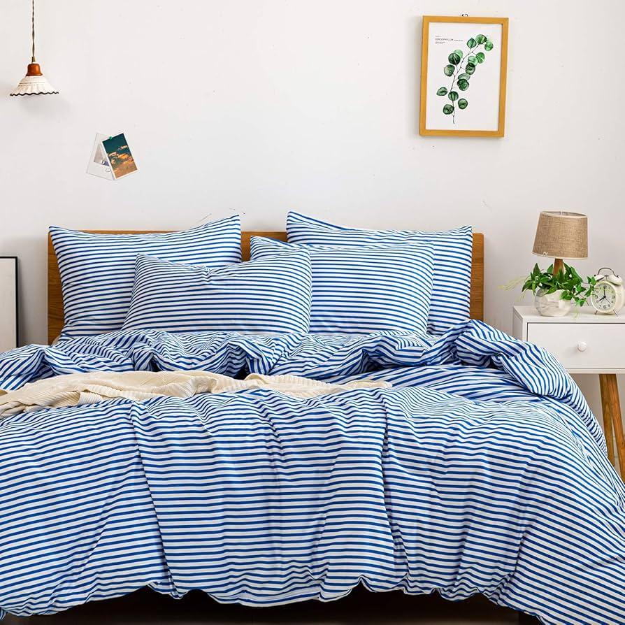 Blue And White Stripes 100% Cotton Jellymon