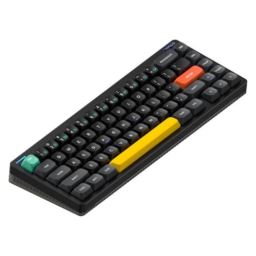 nuphy Halo65 V2 Wireless Mechanical Keyboard with PBT Keycaps, 65% Hot Swappable Custom Gaming Keyboard Compatible with QMK/VIA, RGB Backlit, Gasket Structure, BT5.0/USB-C/2.4GHz,Black-Blush Switches