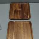 Wooden Tray Rectangle Platters Acacia Wood Serving Trays Home Decor Cheese Board Cake Appetizer Plates Kitchen Charcuterie Platter for Food Dish Dessert Snack Tray (Set of 2 Wooden Plates)