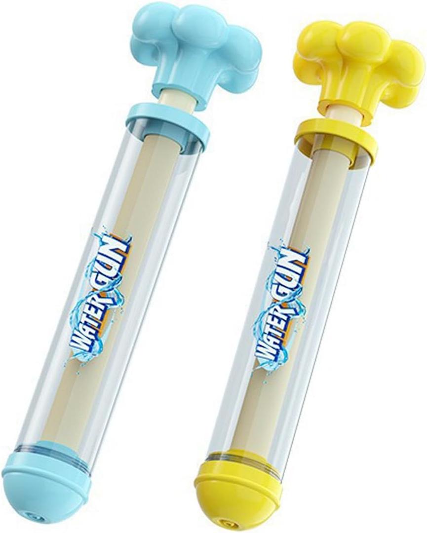 Firework Water Gun, Couples Romantic Firework Style Water Guns, Bulk High Pressure Pull-Out Waterguns for Bathing,Pool,Party Entertainment (2pcs) (2pc-blue + Yellow)