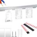 Ticket Rack Magnetic Restaurant Order Holder Slide Check Rack Kitchen Ticket Holder Note and Paper Holder Aluminum Ticket Holder for Restaurant with Strips Bill Orders Display Rail for Kitchen