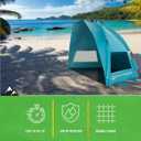 Beach Tent Sun Shelter - UPF50+ UV Protection Portable Sun Canopy for Beach Cabana - 2-3 Person Pop Up Beach Tent - Beach Essentials by Wakeman, X-Large