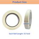 2 x Masking Tape, 2 Roll 0.75 Inch  55 Yards Painting Tape, General Purpose for Factory Home Office School Stationery, Labeling, Painting, Crafting, Arts use etc