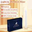 24 Pack White Spell Chime Candles  Premium Mini Unscented Taper Candles for Rituals, Prayer, Birthdays, Meditation, Altar, Spells, Chime Candles - 4 Inch Tall - Ideal for Witches