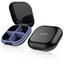 Daily Pill Organizer 4 Compartments, Small Pill Box Portable Travel Pill Case, Mini Pill Container for Purse Pocket, Compact Travel Medicine Organizer for Vitamin, Cod Liver Oil, Supplement