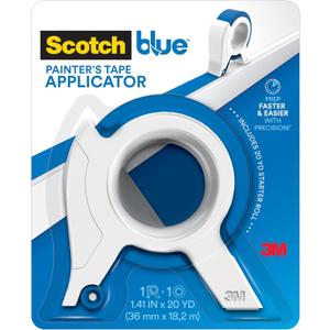 Scotch Blue Painters Tape Applicator, Applies Painter's Tape in One Continuous Strip, Paint Tape Applicator for Trim, Windows and Door Frames, 1.41 Inches x 20 Yards, 1 Starter Roll