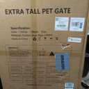 Amibud 41'' Extra Tall Pet Gate for Large Dogs 30-62.6'' Wide Indoor No Jumping Over, Heavy Duty Puppy Baby Gate for Doorways, Pressure Mounted Metal Gate for Child Toddler (White)