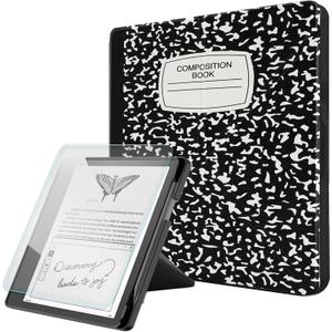 Origami Case for Kindle Scribe with Pen Holder (2024/2022 Release), Includes a Screen Protector - Lightweight 10.2 Inch Cover Compatible with Kindle Scribe with Auto Wake/Sleep (B-Book, 10.2 inch)