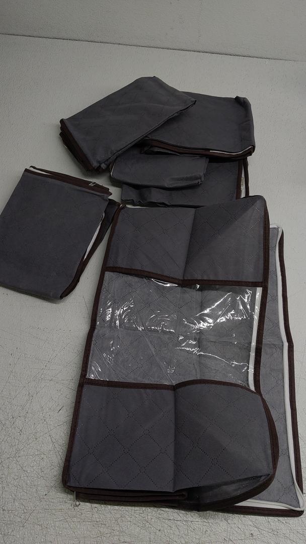 Comforter Storage Bag, Zippered Bag with Large Clear Window and Carry Handles, Space Saver Organizers for Closet, Blanket, Pillow, Quilt, Bedding, Clothes (1Pcs Grey Large)