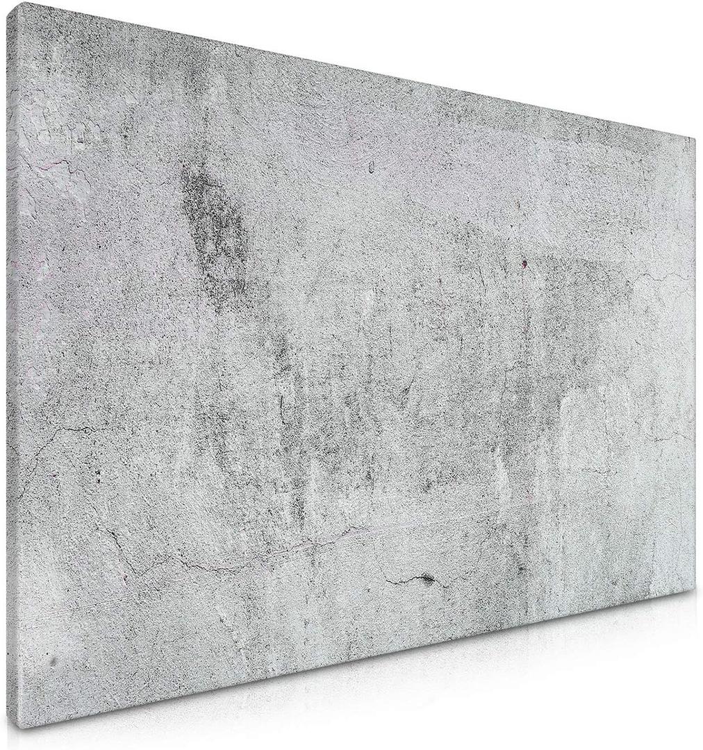 Navaris Magnetic Dry Erase Board - 16 x 24 inches Decorative White Board for Wall with Design, Includes 5 Magnets and Marker - Concrete