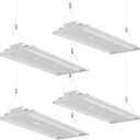 LED Linear High Bay Light, 210W High Bay Shop Lights Fixture, Compatible with Industrial 120-277V, 31500LM Linear High Bay Light for Shop Garage Warehouse, UL Complied, 4 Pack, White