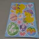 9 Sheets Easter Window Clings, 71 PCS Cute Bunnies Birds Happy Eggs and Flowers Easter Stickers for School Home Party or Office Decorations