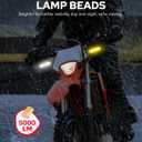 Benlari 4PCS Indicators Flowing LED Motorcycle Turn Signals Brake Lights & Daytime Running Lights Front Rear Turn Signal Lights Waterproof Fit for Harley Honda Yamaha Triumph