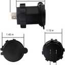 Dual USB Charger Socket Waterproof Power Outlet 12V/24V 2.1A & 2.1A for Car Boat Marine RV Mobile Blue LED