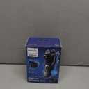 Philips Norelco Shaver 3900 Series, Wet and Dry Electric Shaver, P-Cap, Travel Pouch, Charging Stand, Storm Blue, Model S3341/92 (Silver New)