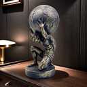 10.5 Inch Bronze Greek Atlas Holding World Statue Sculpture Figurine Home Office Living Room Desktop Display Decor Decorative Decoration