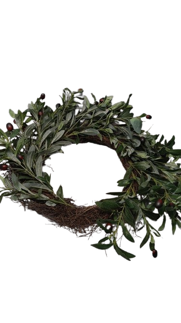 HD 24IN OLIVE LEAVES WREATH