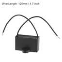 uxcell Ceiling Fan Capacitor CBB61 7uF 250V AC 2 Wires Metallized Polypropylene Film Capacitor 47x29x18mm for Electric Fan Pump Motor Generator 3Pcs