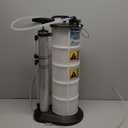 Mityvac 7201 2.3 Gallon Fluid Evacuator Extractor and Dispensing Pump, Push Button, Manual Operation, Chemical-Resistant Polyethylene, Automatic Overflow Prevention, Quick-Drain Spout, Large Base (White)