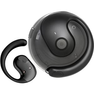 Open Ear Headphones Wireless Bluetooth 5.4, OWS Hanging Earphones Wireless Earbuds with Earhooks and Mic, IPX5 Waterproof, 48H Range, Out of Ear Earbuds for Sports Running Workout Driving(Black)