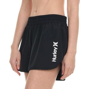 Hurley 5" Swim Board Shorts for Women Swimming Bottoms with Pockets (Small, Black)