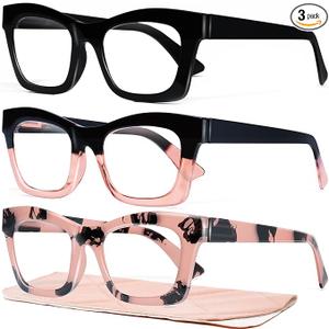 CCVOO 2.0 Reading Glasses for Women, Stylish Eyeglasses, Blue Light Readers for Women, Computer Eye Glasses, Cheaters