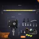Nilight LED Light Bar with Amber DRL 40.3 Inch 165 W Single Row Anti-Glare Flood Spot Combo DRL Slim Offroad Light IP68 w/ 14 AWG DT Wiring Kit for Pickup Truck SUV ATV UTV Boat 4x4