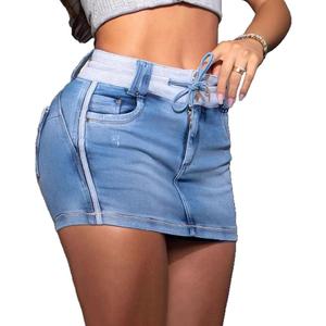 LAJIOJIO Denim Skirt Women,Jean Skirt for Women Drawstring High Waist Denim Skirts Jean Mini Skort with Zipper LAJIOJIO Denim Skirt Women,Jean Skirt for Women Drawstring High Waist Denim Skirts Jean Mini Skort with Zipper