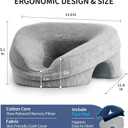 VVB Face Down Pillow for Massage Table, Massage Headrest for Bed, Stomach Pillows with Face Cradle Pad, BBL Pillows After Surgery Post Eye Surgery Recovery, Massage Pillow with Removable Cover Grey