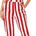 Magrank Womens Striped Bibs Overalls Cotton Denim Coveralls Stretch Jeans Jumpsuit Medium