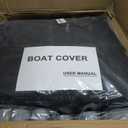 Boat Cover 26-28 ft, Waterproof 1200D Heavy Duty Boat Cover | Marine Grade Polyester Boat Covers, Fits Bass, V-Hull, Tri-Hull, Runabout, Jon, Fishing, Trailerable, Beam Width 160 inch