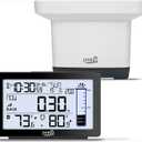 Digital Rain Gauge Outdoor with Thermometer, Self-Emptying Wireless Rain Gauges Outdoors Best Rated, High Precision Electronic Remote Rain Collector, Freeze Proof Automatic Rain Measure Gauge for Yard