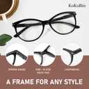 KoKoBin Reading Glasses for Women 3 Pairs Cat Eye Oversized Spring Hinge Fashion Readers (Black&blue&tortoise)