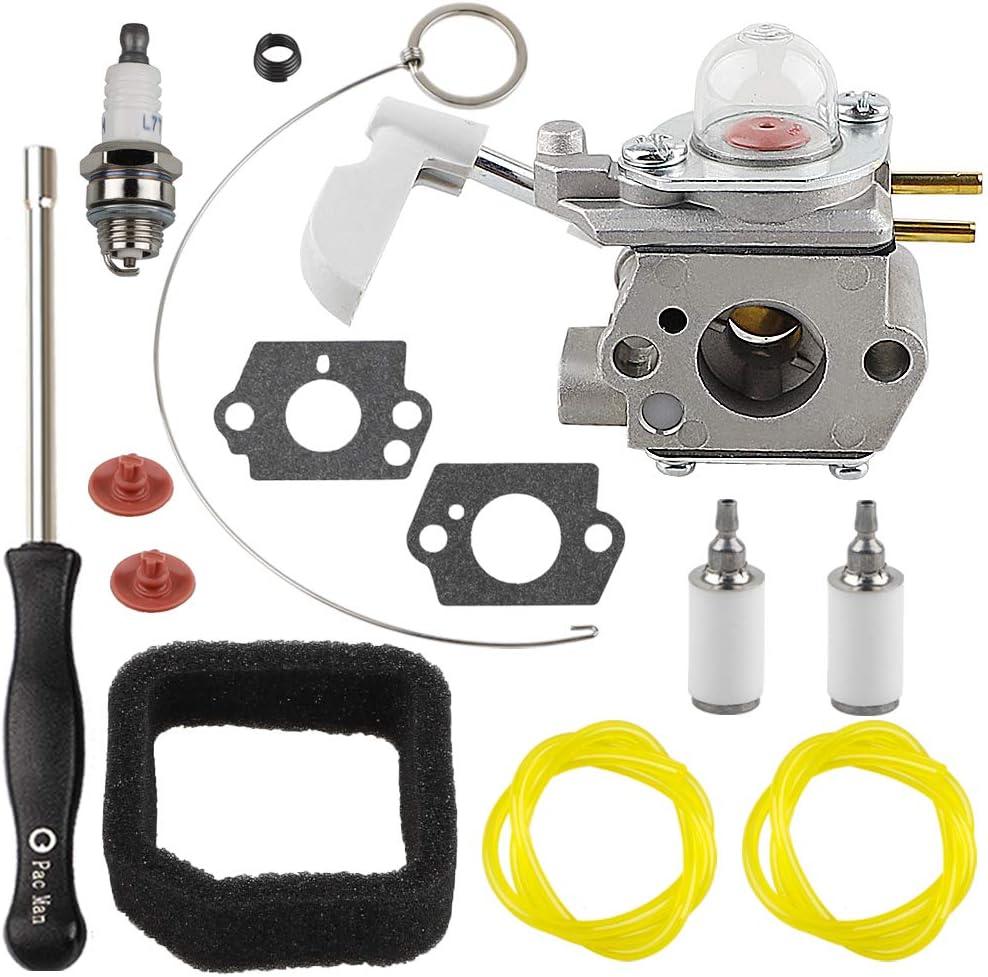 308054114 Carburetor for Homelite 26B Leaf Blower UT09526 UT26BL3 VNM 308054075 with Carburetor Adjusting Tool Air Filter Primer Bulb