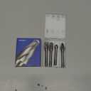 4Pcs Carbide Burr Set 1/4 Shank Aluminum Cut (Wide-Flute Cut) Die Grinder Bits Rotary Tools Attachment Kit Rasp File Accessories Metal Wood Stone Steel Grinding Deburring Cutting Porting Carving