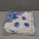 HYJ Blue Valentine’s Day Pillow Covers 20x20 Set of 4, Double-Sided Print White Linen Cushion Covers, Love Heart Truck Bicycle Rose Design Throw Pillow Cases for Sofa Couch Bed Home Decor