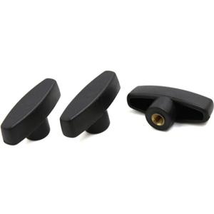 3 Pcs M7 x 62mm Male Thread Screw On Type T Shaped Clamping Handle Grip Knob for Car Replace Parts