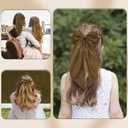 Hair Bows for Women Soft Satin Hair Bow for Hair Ponytail Holder Hair Ribbons Bows Hair Clips Coquette Hair Accessories Gifts (Coffee,1Pcs)