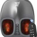 BOB AND BRAD Shiatsu Foot Massager with Heat and Remote,FSA Eligible HSA Deep Kneading Electric Feet Massager for Plantar Fasciitis, Fits US Size 12 (Dark Gray)