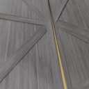 BARNSMITH Sliding Closet Door 60"x80" with Hardware Kit & Matching Fascia, Double K Shape Bypass Closet Door, Solid Wood Slab with Water-Proof & Scratch-Resistant PVC Surface, Preassembled, Gray