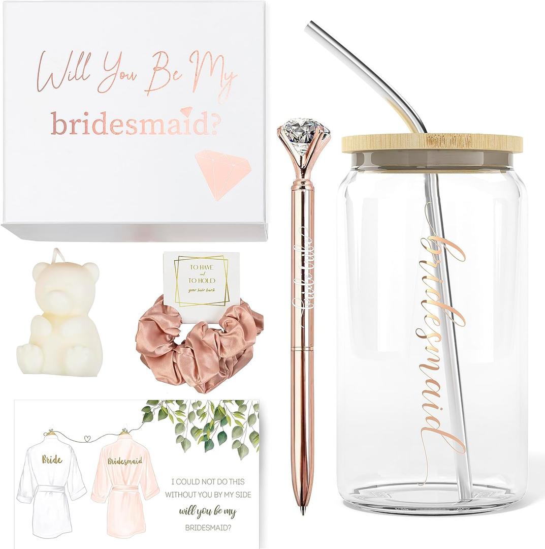 Heather & WIllow Bridesmaid Proposal Box with Bridesmaid Gifts | Bridesmaid Proposal Gifts for Wedding Registry, Bridal Gift Boxes with Lids | Bachelorette Party Favors Gifts & Bridesmaid Box Gift Box Heather & WIllow Bridesmaid Proposal Box with Bridesmaid Gifts | Bridesmaid Proposal Gifts for Wedding Registry, Bridal Gift Boxes with Lids | Bachelorette Party Favors Gifts & Bridesmaid Box Gift Box