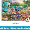 Buffalo Games - Aimee Stewart - Family Campsite - Look Closer - 500 Piece Jigsaw Puzzle for Adults with 10 Hidden Images - Challenging Puzzle for Game Nights - Finished Size 21.25 x 15.00