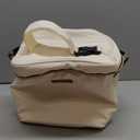 Mancro Breastmilk Cooler Bag with Ice Pack, Fits 6 Insulated Baby Bottles Up to 9 Ounce, Breast Milk Cooler for Nursing Mom (Cream)