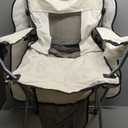 BDL Camping Chair with Canopy Shade Portable Folding Beach Chairs with Cooler, Mesh Backrest, Cup Holder, and Pocket for Camping, Fishing, Beach, and Sports,White