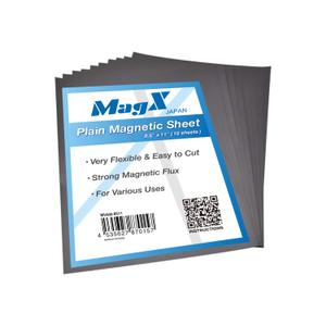 MagX Plain 8.5"x11" Magnetic Sheets, 30 mil Thick Flexible Magnet Sheets (10-Pack), Non-Adhesive for DIY Crafting, Die Storage, Educational Tools & Home Supply(MVAM-8511)