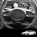 YOUTOOCAR Steering Wheel Cover Trim Compatible with Hyundai Tucson NX4 Hyundai Elantra CN7 Hyundai Santa Cruz Accessories (Carbon Fiber Pattern)